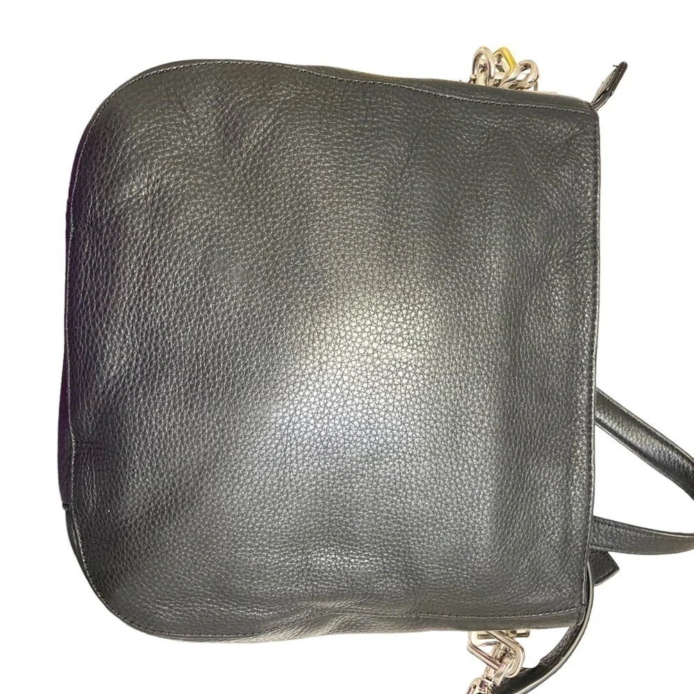 Michael kors soft black pebbled leather two way top handle crossbody bag